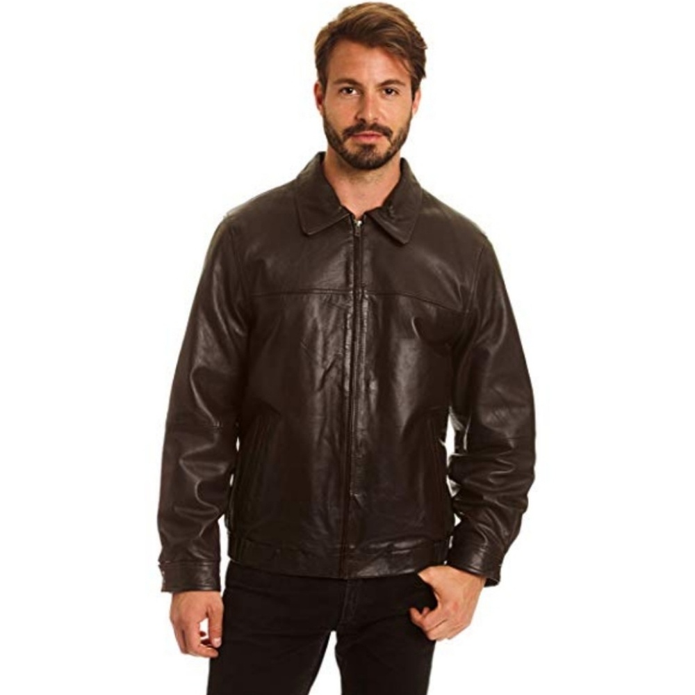 ❌❌SOLD❌❌Men's Excelled Leather Shirt-Collar Jacket